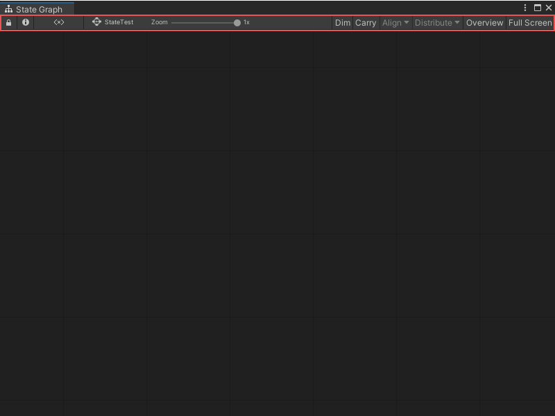The Visual Scripting Graph toolbar